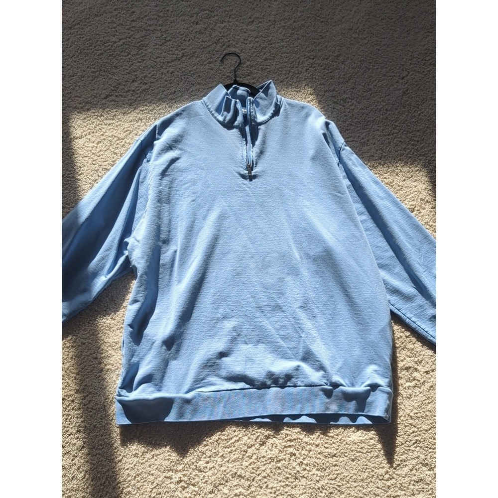 Polo Golf Ralph Lauren Pullover Mens XXL Blue Pima Cotton Quarter Zip Excellent